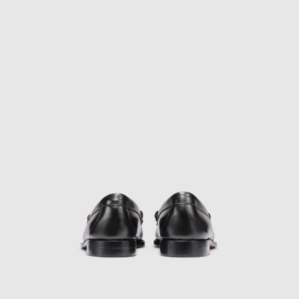 G.H. Bass & Co. Black and White Women's Penny Loafers - Picture 4 of 6
